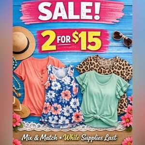 🔥🔥2 for $15 Sale🔥🔥